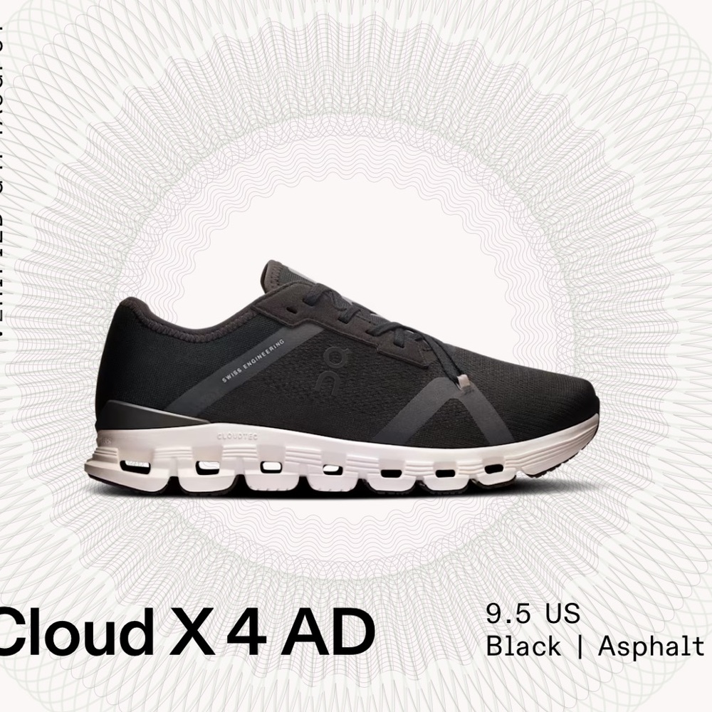 On Cloud X 4 AD Black Sneakers
